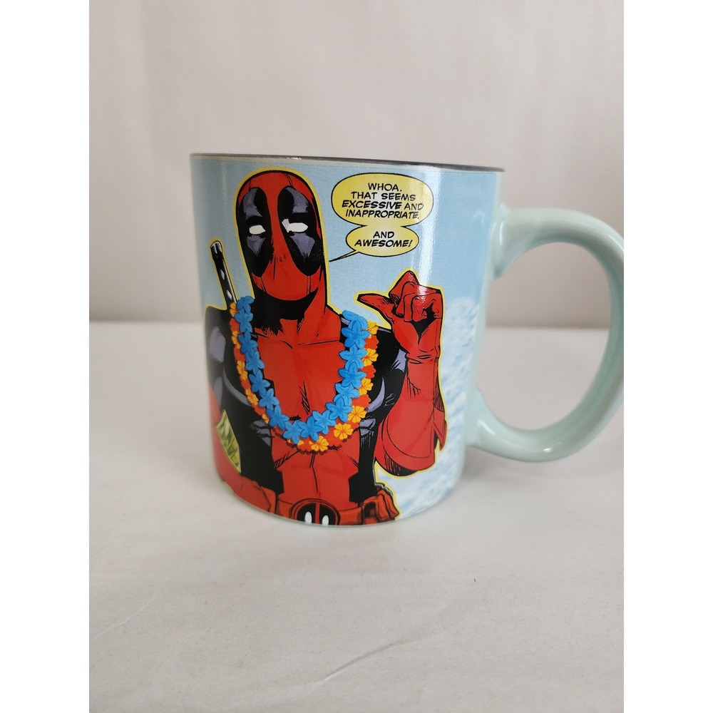 Marvel Deadpool Greetings From Deadpool 20oz Ceramic Coffee Mug Silver Buffalo